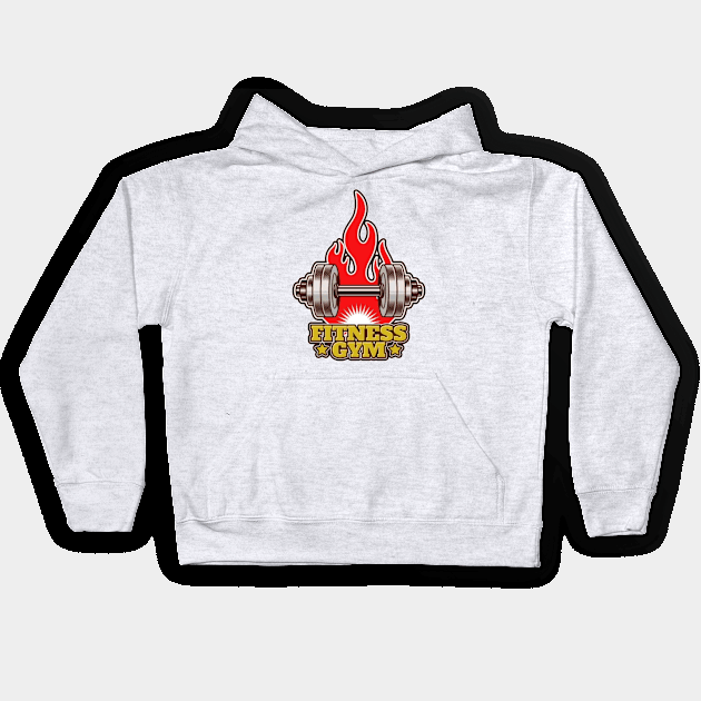 Fitness gym Kids Hoodie by Dorran